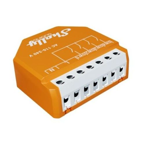 Switch Shelly Qubino Wave i4 Z-Wave, oranžna, vgradna montaža, za domačo avtomatizacijo, AC 110–240 V, delovanje do 12 dejanj