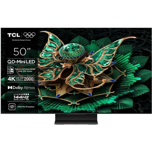 Televizor TCL 50C71K 126 cm (50''), 4K QD-Mini LED HDR, Google TV, 144Hz, Dolby Atmos 50C71K