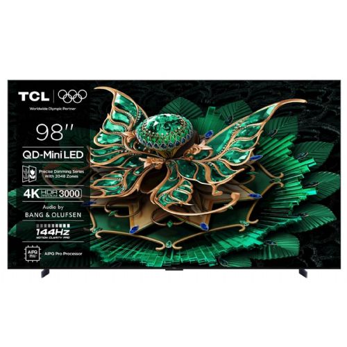 Televizor TCL 98C71K 249 cm (98''), 4K QD-Mini LED HDR PREMIUM, Google TV, 144Hz, Ozvočeno z Bang & Olufsen