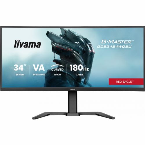 Monitor Iiyama G-Master GCB3484WQSU, 86,4 cm (34"), 3440 x 1440, 21:9, VA, 500 cd/m2, 0,4 ms, crni