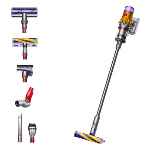 Pokončni sesalnik Dyson V12 Detect Slim Absolute (2023), sivo-rumen