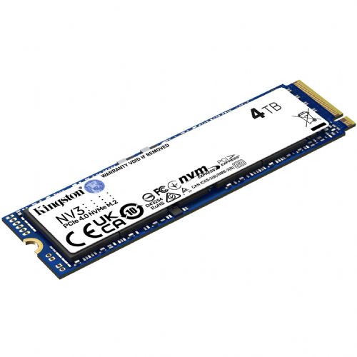 Vgradni SSD Kingston NV3 4 TB PCIe 4.0 x4, NVMe, M.2 2280, pisanje 5.000 Mb/s, branje 6.000 Mb/s