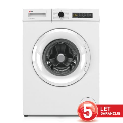 Pralni stroj Vox WM 8050-YTD, razred D, 5 kg, 800 obr./min, 15 programov, 59,7 x 84,5 x 49,7 cm, bela