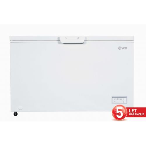Zamrzovalna skrinja VOX BE1-400HLE, razred E, 371 L, Inverter, SuperFreeze, 130 x 85 x 70,5 cm, bela