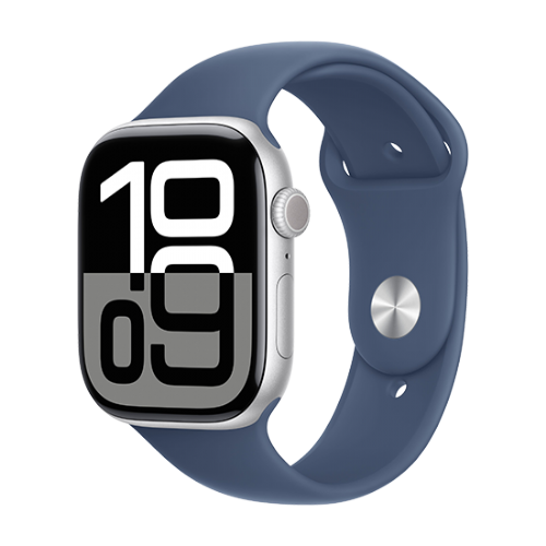 Pametna ura Apple Watch Series 10 GPS 46mm Silver Aluminium Case with Sport Band M/L modra