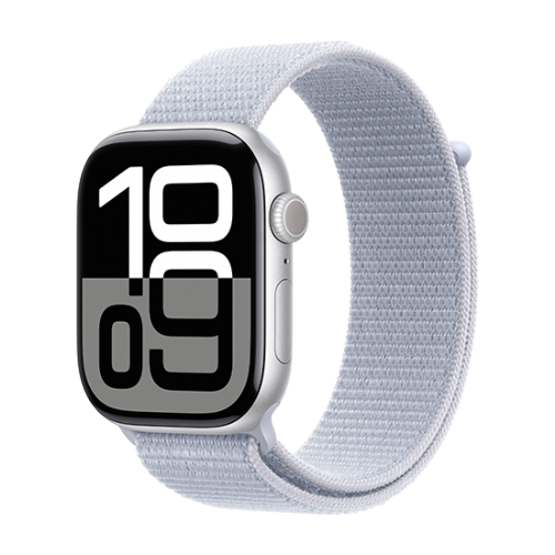 Watch Apple Watch Series 10 GPS 46mm Silver Aluminium Case with Sport Loop - Blue Cloud 107utr9wym1ns