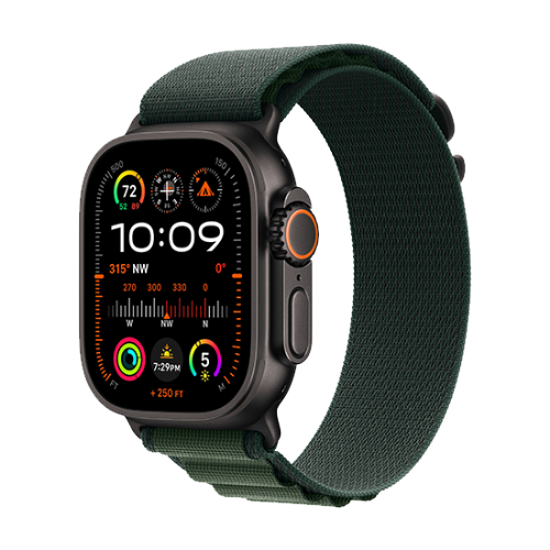 Pametna ura Apple Watch Ultra 2 (2024) LTE 49mm Black Titanium Case with Alpine Loop L temno zelena
