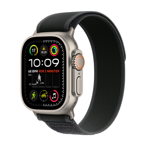 Apple Watch Ultra 2 Black LTE 49mm Titanium Case with Trail Loop M/L - Black 107yh8cjdt359