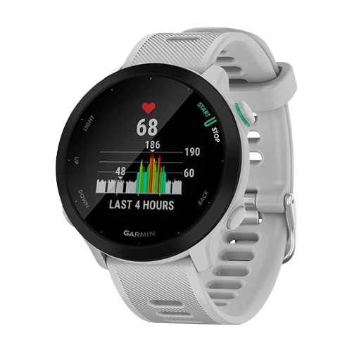 Pametna ura Garmin Forerunner 55 GPS 42mm Sport Watch bela