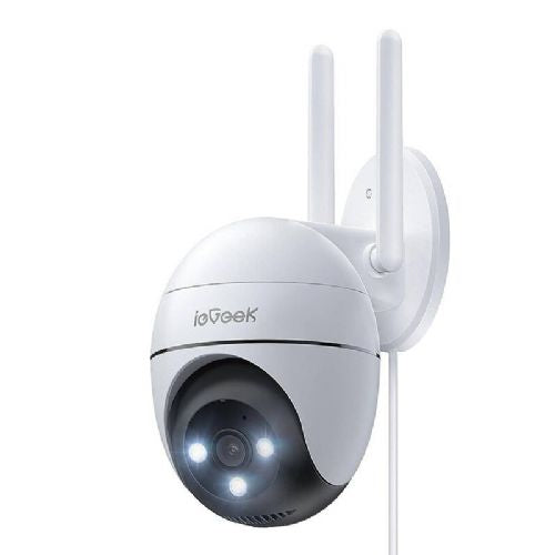 WiFi 3MP brezžična vrtljiva zunanja kamera ieGeek ZS-GQ2 bela