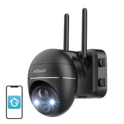 Brezžična 3MP WiFi zunanja kamera ieGeek ZS-GX1S črna 5200mAh
