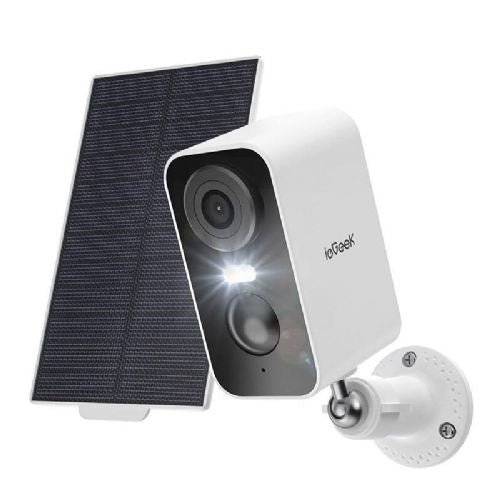 Brezžična 3MP WiFi zunanja kamera ieGeek ZS-GX3S bela s solarno ploščo