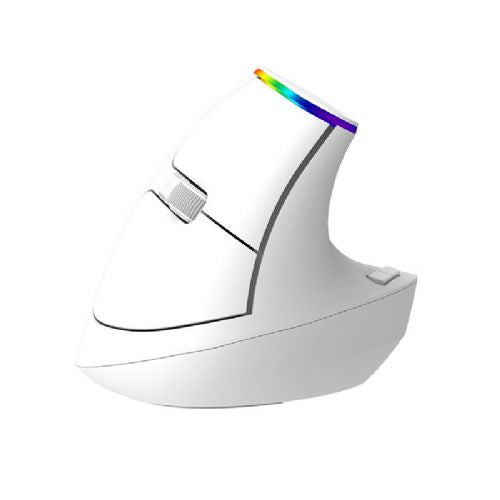 Bežični vertikalni miš Delux M618C 2.4G 1600DPI RGB (bijeli)