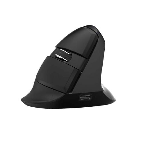 Bežični okomiti miš Delux M618Mini BT+2.4G RGB 4000DPI (željezno siva)
