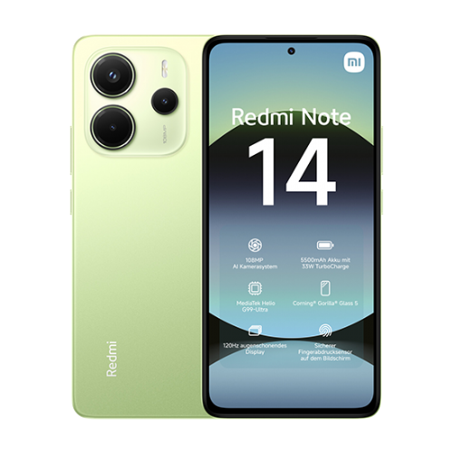 Pametni telefon Xiaomi Redmi Note 14 4G Dual Sim 6GB RAM 128GB zelen