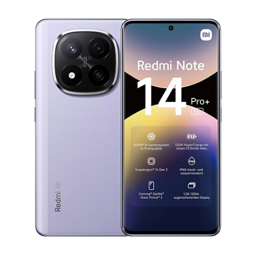 Pametni telefon Xiaomi Redmi Note 14 Pro+ 5G Dual Sim 12GB RAM 512GB vijoličen