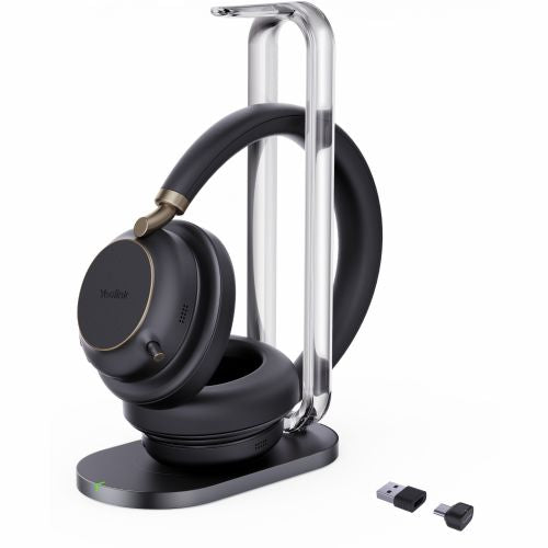 Slušalke Yealink Bluetooth BH76 Plus s polnilnim stojalom Teams Black USB-C/A