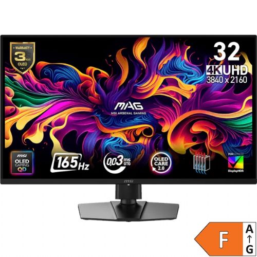 Monitor MSI MAG 322UP QD-OLED E16 80,1 cm (31,5) / 4K UHD / 165Hz / 0,03ms (GTG) (črn) – nastavljiv po višini - PD 15W 80,0 cm