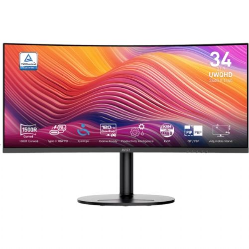 MSI Modern MD342CQP 86,36 cm (34") monitor / UWQHD / VA / 120 Hz / 1 ms (MPRT) / zakrivljeni / crni / 3440 x 1440